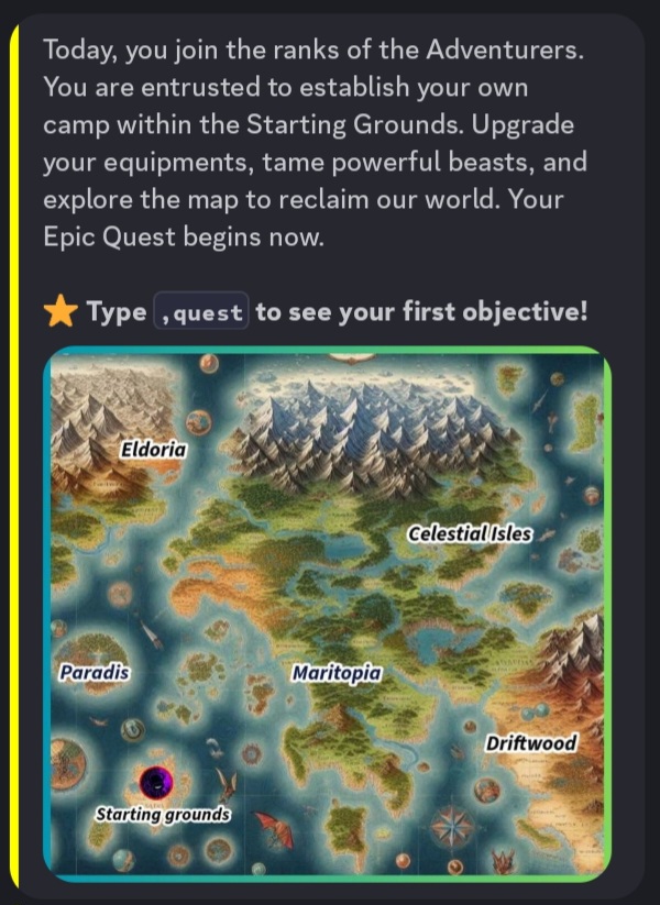 Epic Quest Discord RPG World Map Navigation